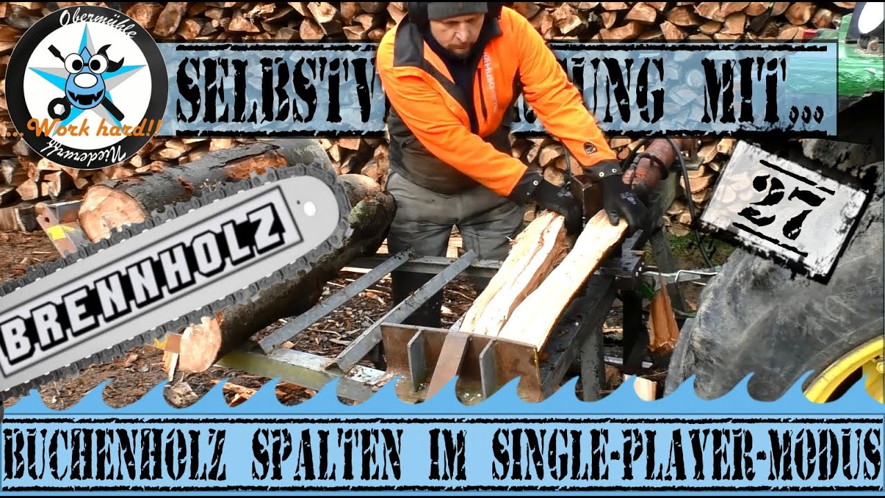 Selbstversorgung mit Brennholz/27/ Buchenholz spalten im Single-Player-Modus