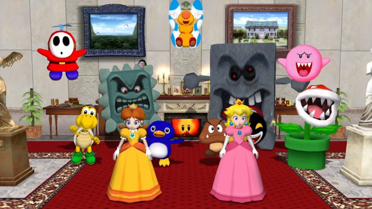 Mario Party 8 // All Duel Minigames (Daisy VS Peach)