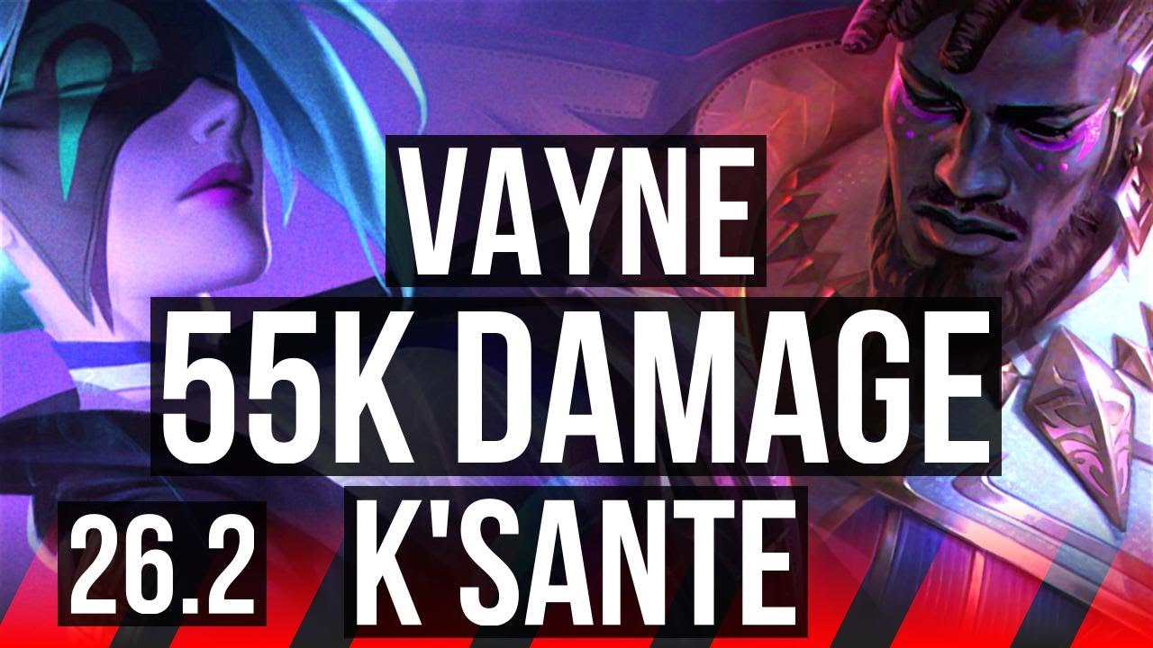 VAYNE vs K'SANTE (TOP) | 55K damage | EUW Challenger | 26.2