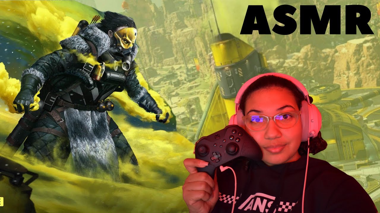 ASMR GAMING | apex legends caustic - inaudible whispering + glove sounds