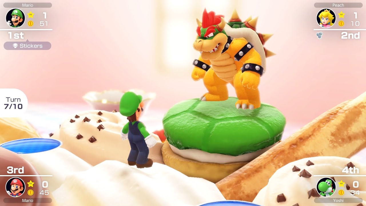 Mario Party Superstars #311 Peach's Birthday Cake Luigi vs Yoshi vs Peach vs Mario