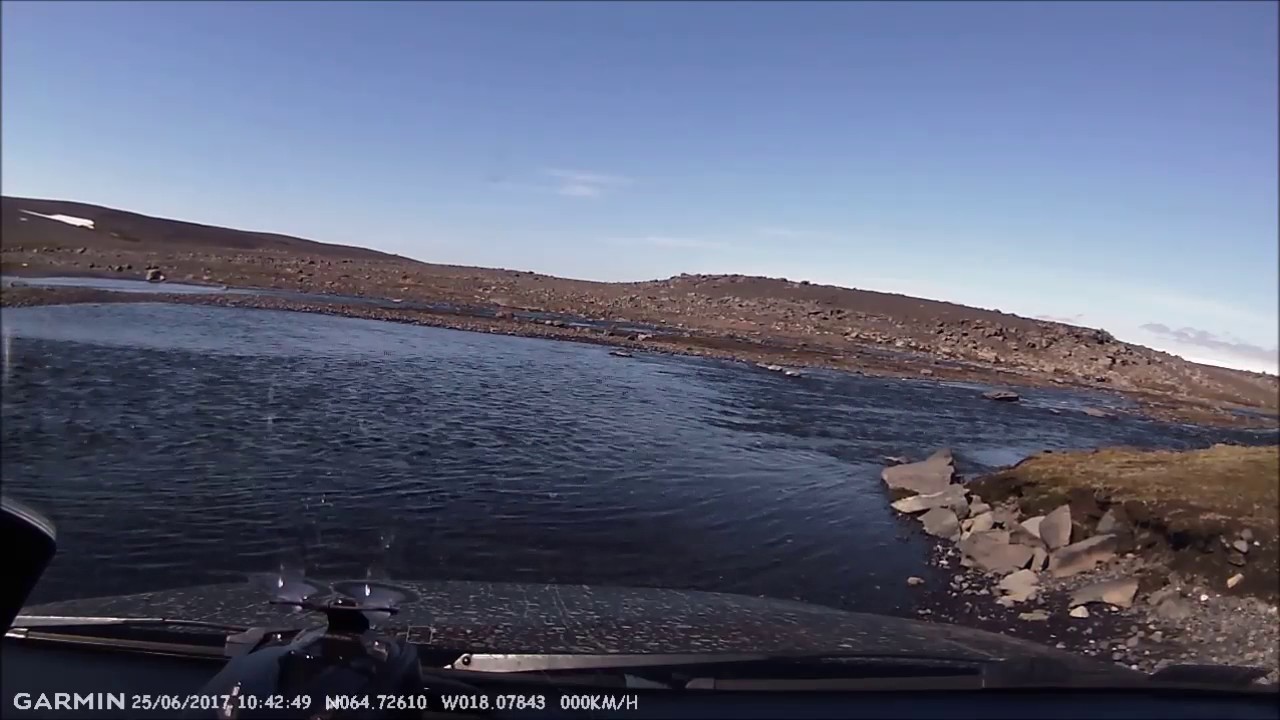 Crossing the rivers on the Road F26 (Iceland)