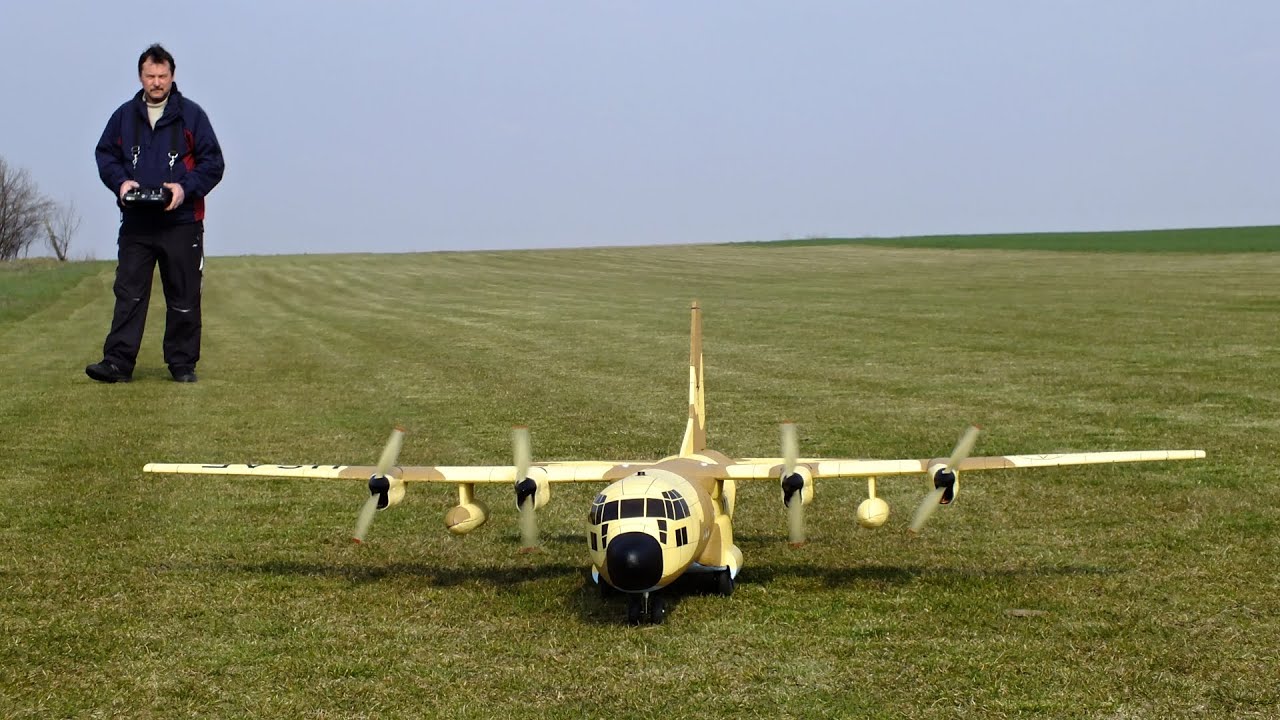 Lockheed C-130 Hercules, electric powered RC model, 2m, 2016
