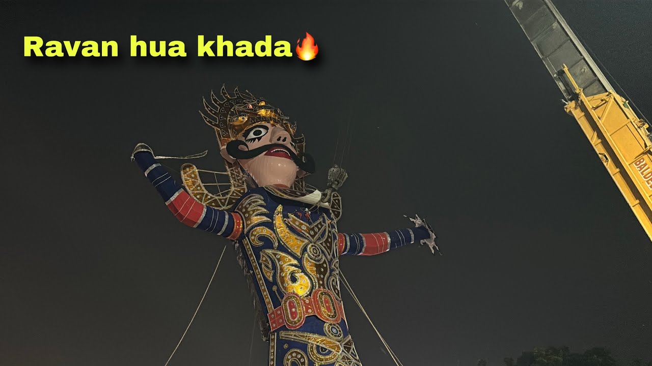 Ravan Hua Khada 🔥| Delhi Ka Sabse Tagda Ravan Subhash Nagar Ka Ravan Hua khada #ravan #dusshera 