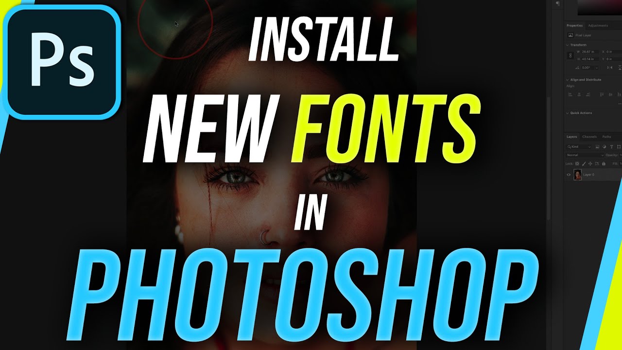 Как добавить новые шрифты в Photoshop