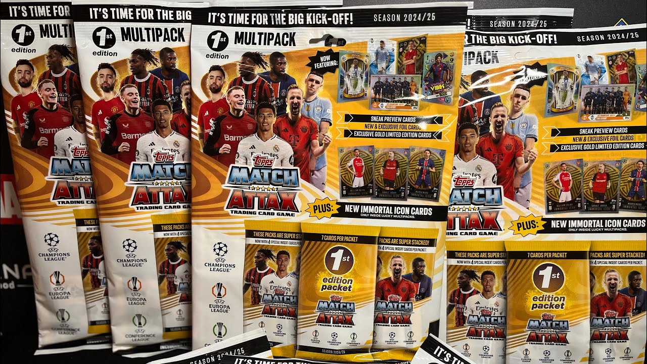Unboxing 2024-25 Topps Match Attax UEFA Champions League Multipack 1st Edition