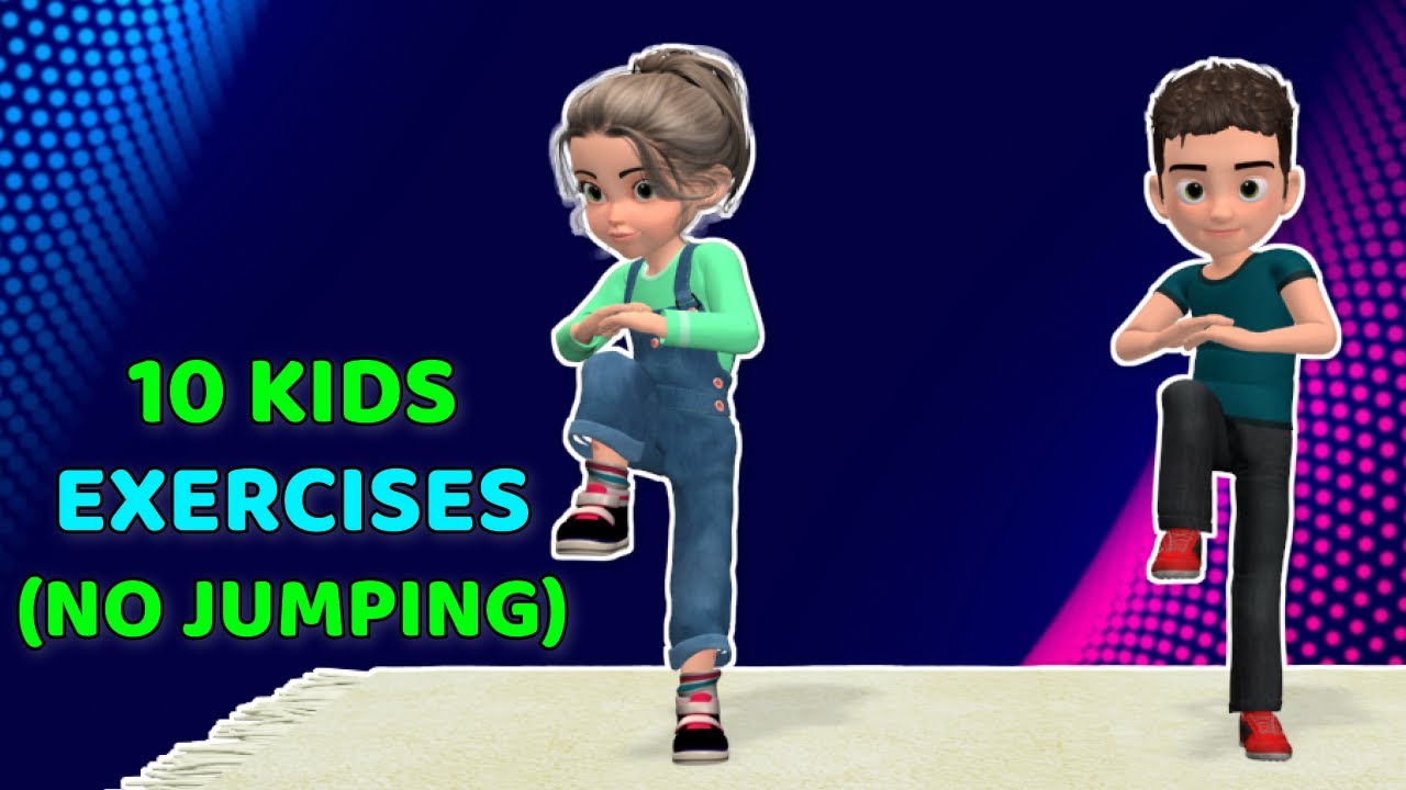 10 FUN EXERCISES FOR KIDS [NO JUMPING]