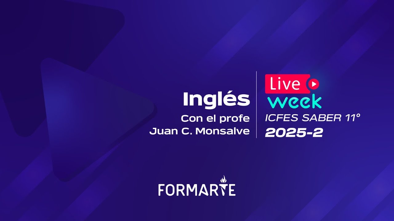 Saca B+ en inglés en el ICFES con el profe Juan Monsalve y Formarte