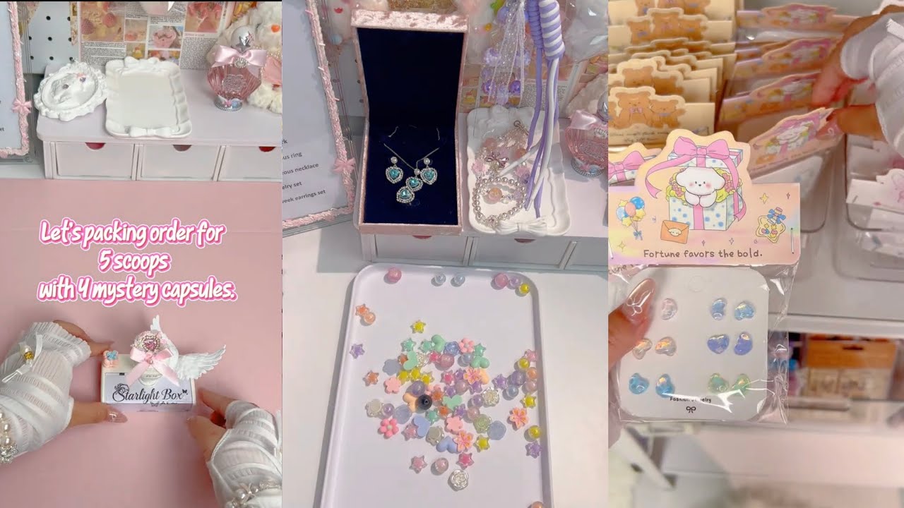 Packing Adorable Aesthetic Orders ✨ Soft ASMR Packaging Sounds🩷 