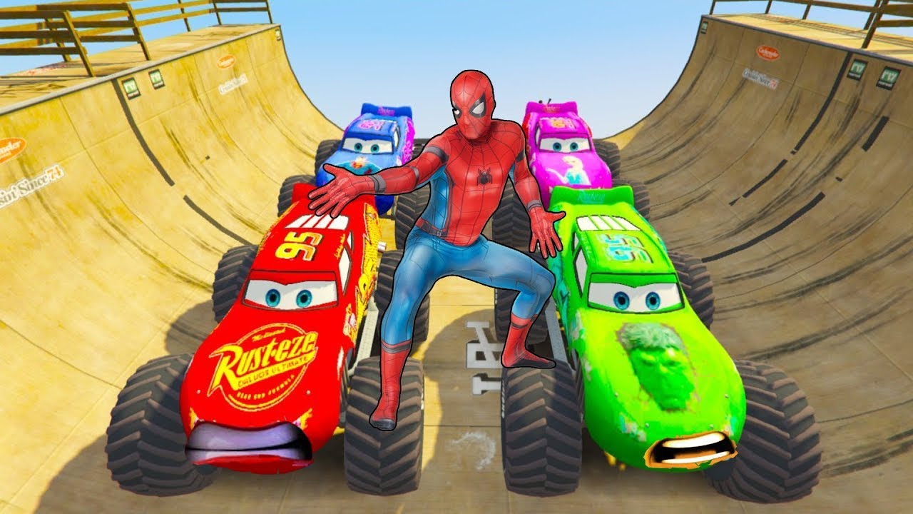Cars 6x6 Lightning McQueen Monster Truck Mack Hauler Police Cruz Ramirez Dinoco Francesco Bernoulli