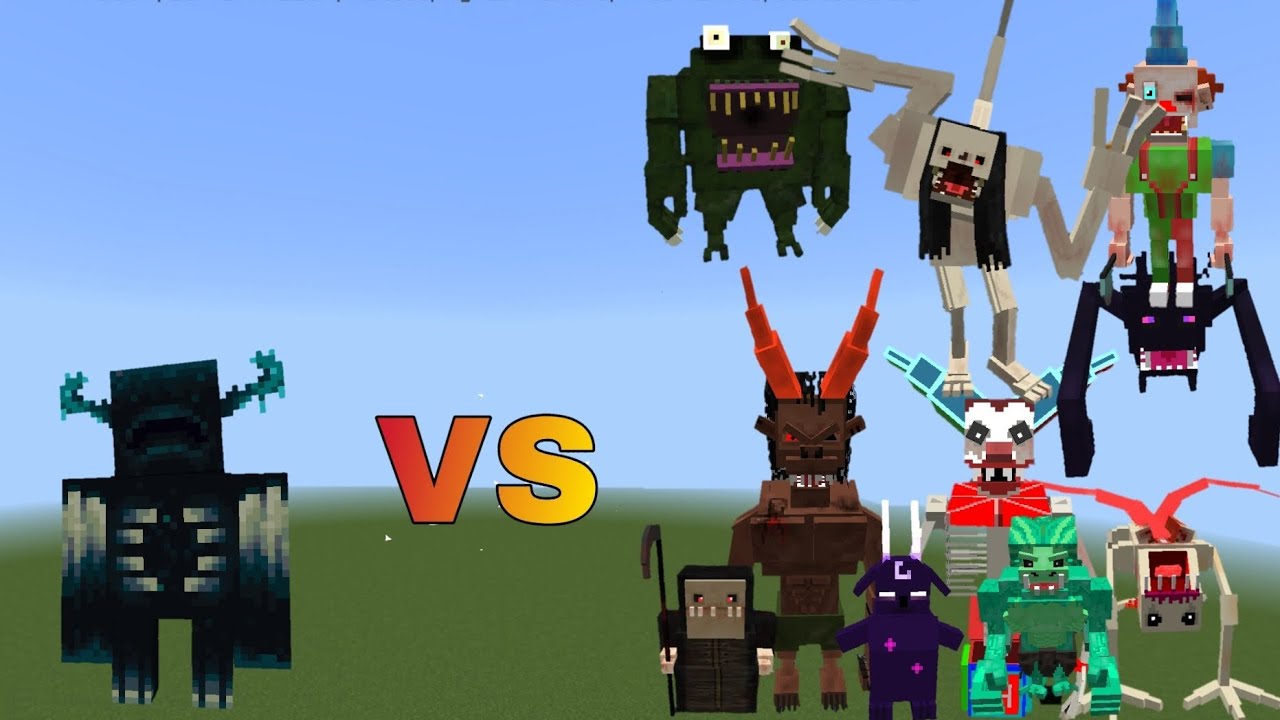 Warden vs Scary Bosses - Minecraft Mob Battle