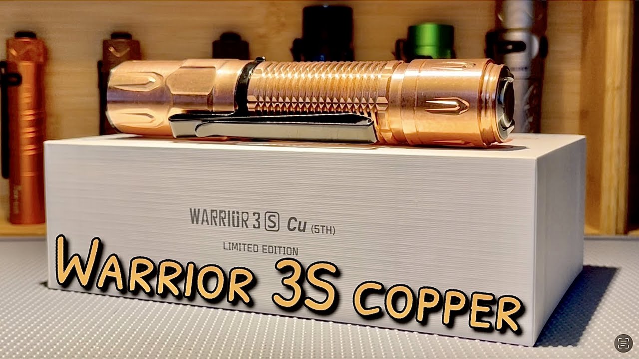 Olight Warrior 3S elements copper flashlight unboxing first look limited edition