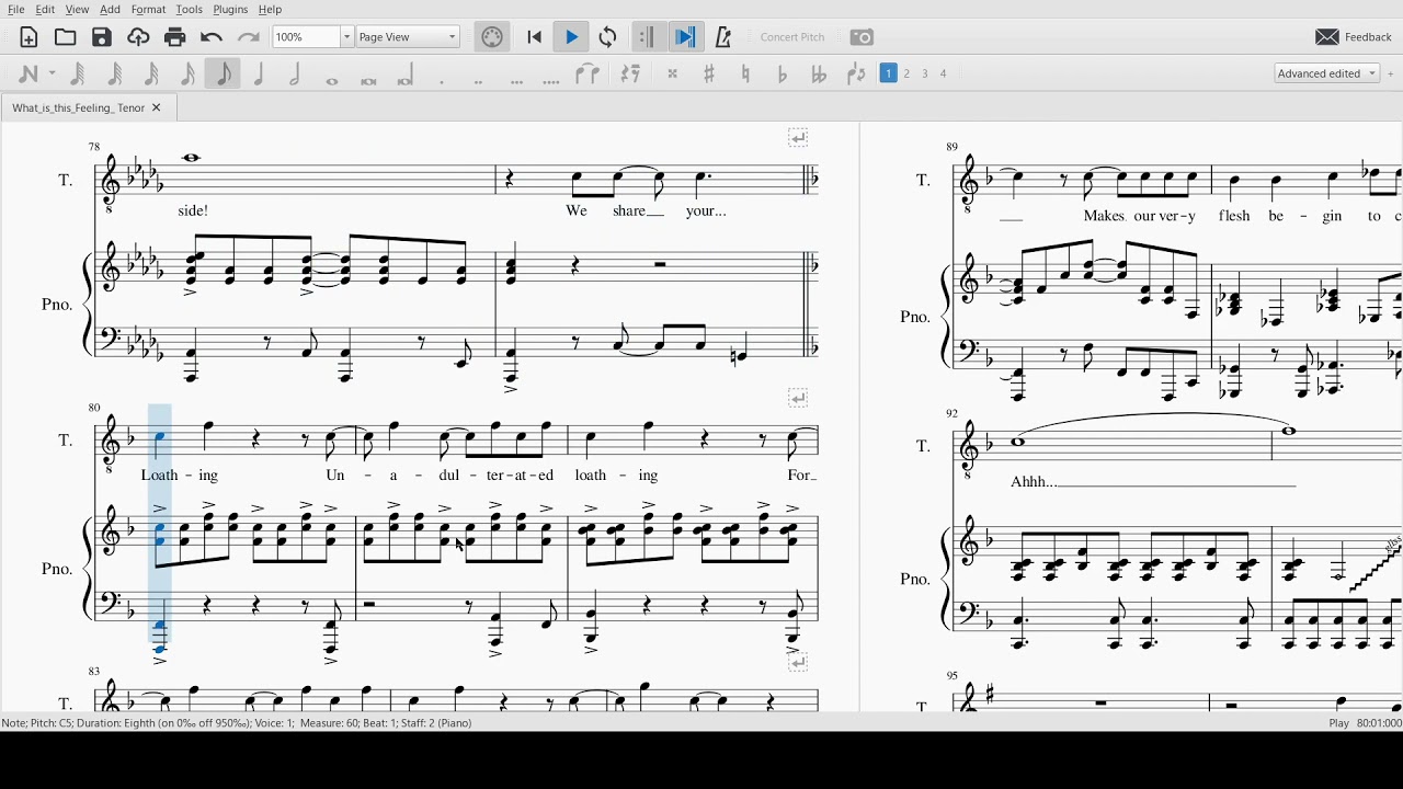What Is This Feeling Tenor