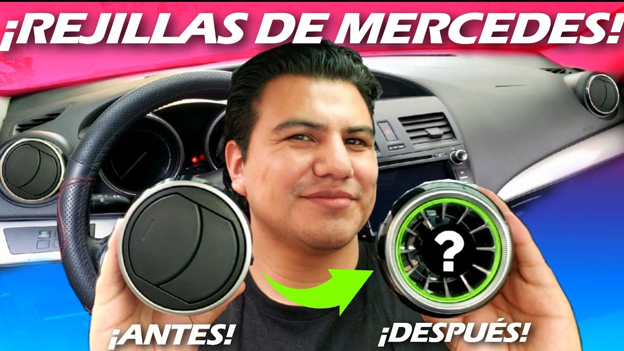 ADAPTACIÓN DE REJILLAS  DE A/C DE MERCEDES BENZ A MAZDA!