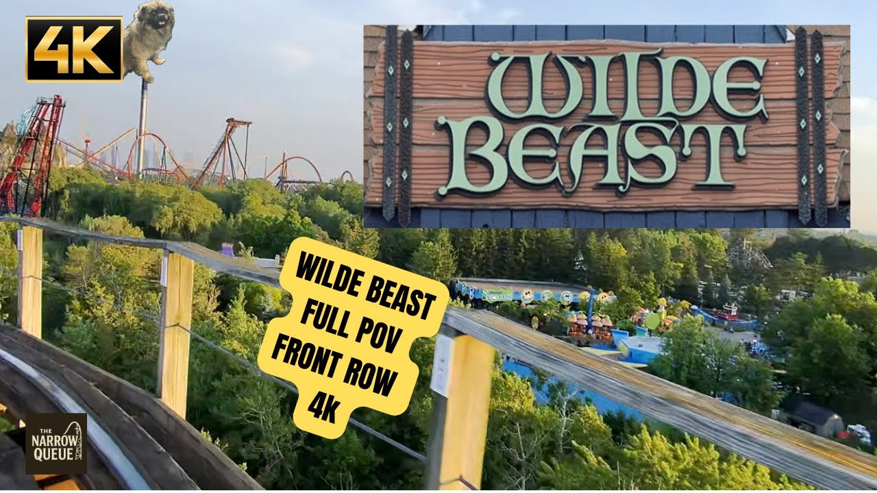 Wilde Beast Front Row POV 4K - Canada’s Wonderland 2025 | Classic Wooden Coasters