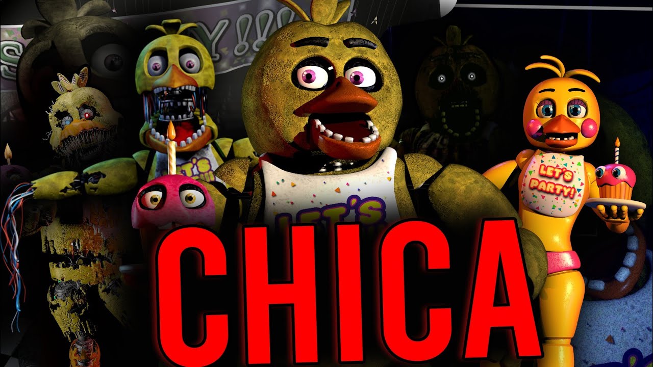 WSZYSTKIE WERSJE CHICA W FIVE NIGHTS AT FREDDY'S