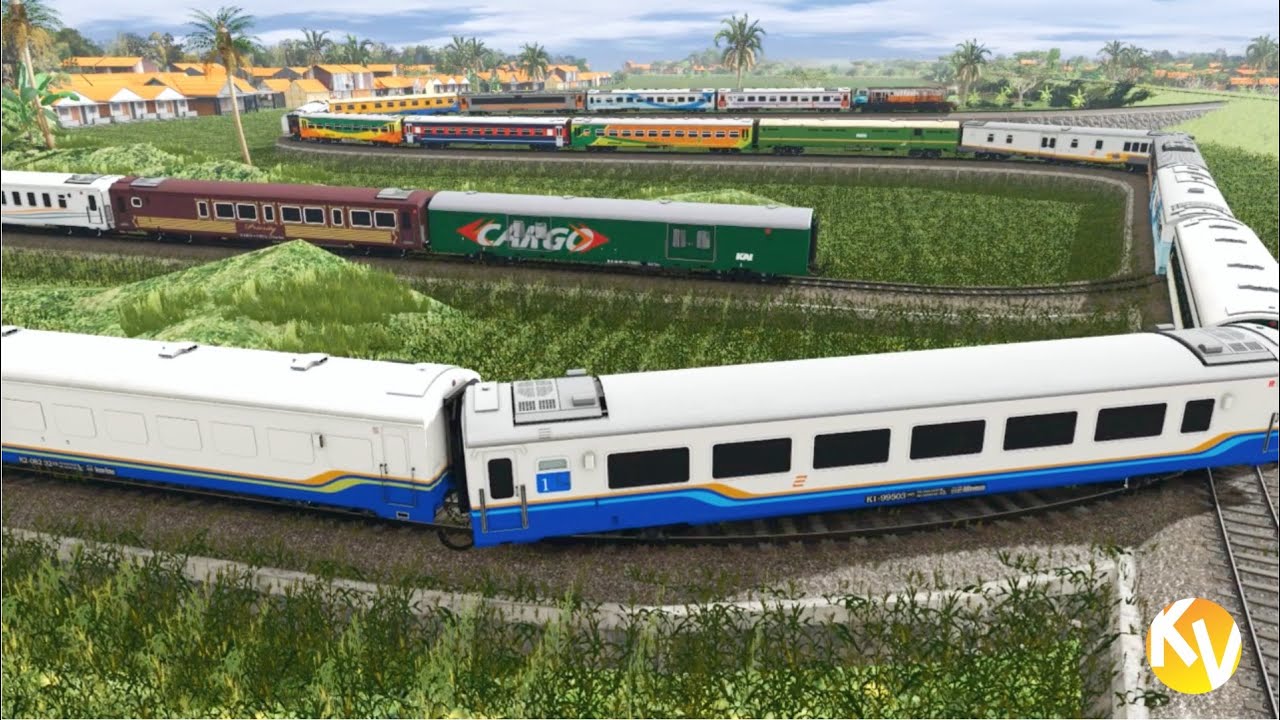 Langsiran Gerbong Kereta Api Warna Warni lagi 🌈🚃