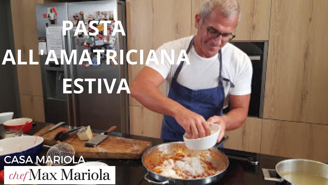 PASTA all'AMATRICIANA con POMODORI FRESCHI | Ricetta facile di Chef Max Mariola