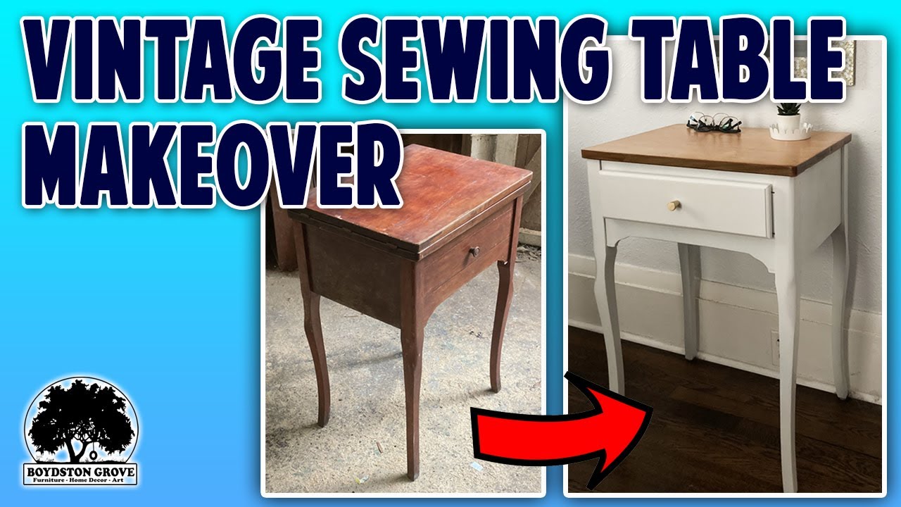 Making a Vanity From an Old Sewing Table / DIY Furniture Makeover