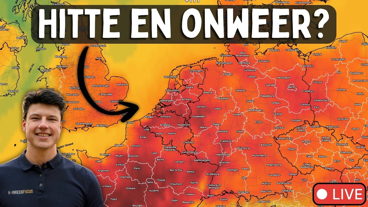 🔴[LIVE] Hitte keert terug, Vrijdag fiks Onweer? | Weersverwachting