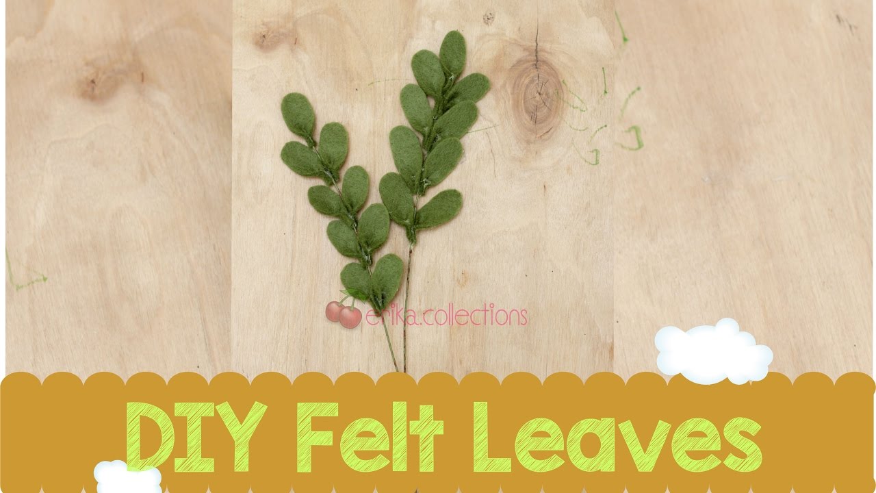 DIY How to Make Felt Leaves - Tutorial Membuat Daun dari Flanel