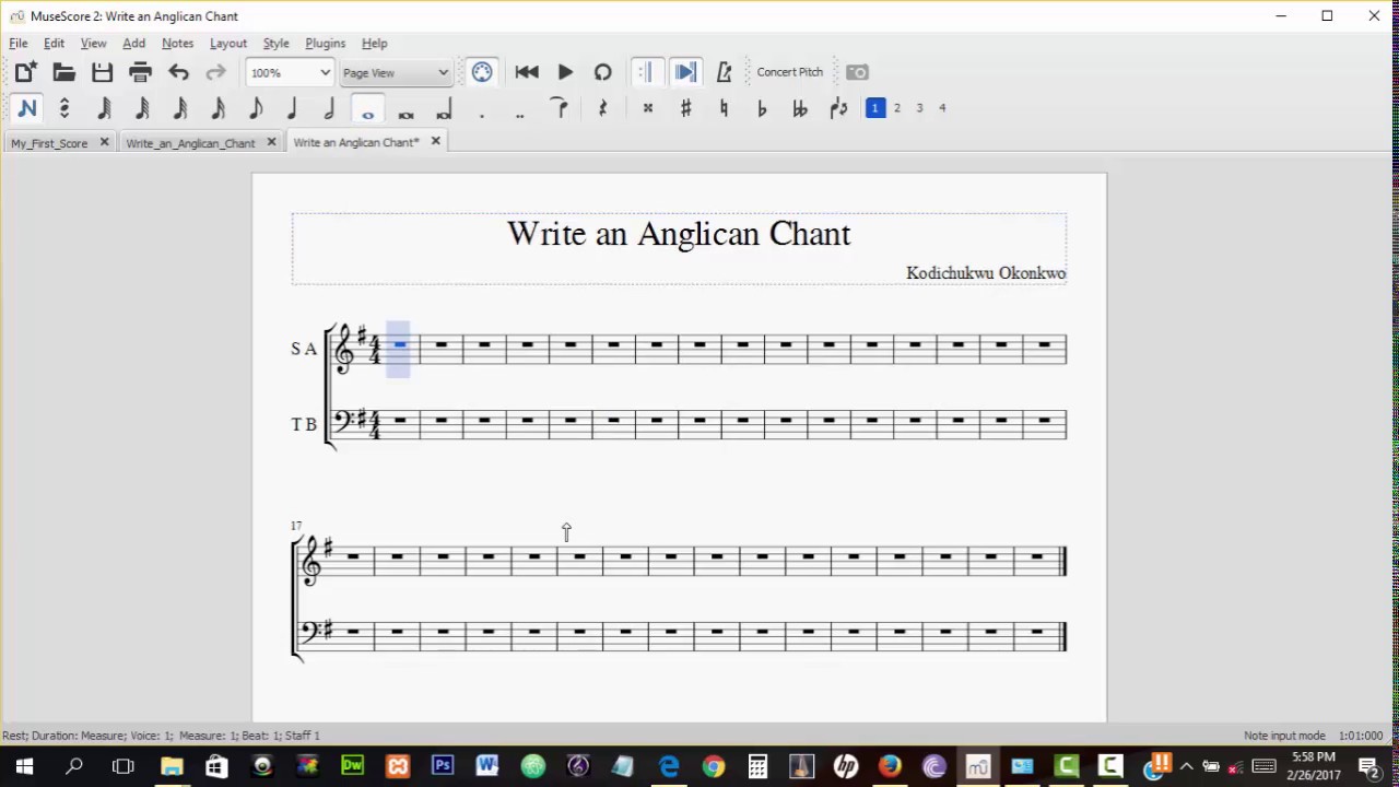 How to Compose an Anglican Chant - Part 1