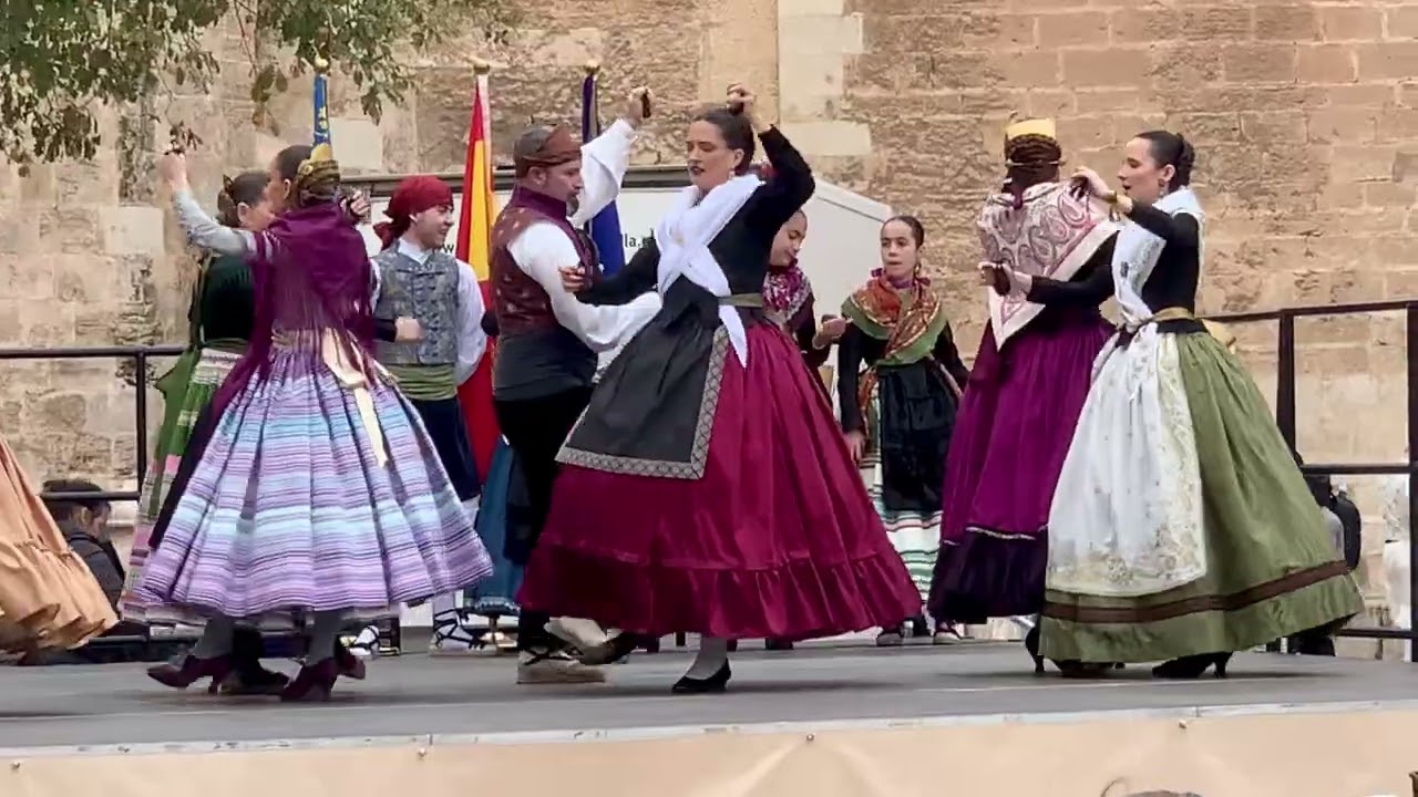 Sunday in Valencia. The dances during the Fallas festival (Las Fallas) in Valencia 