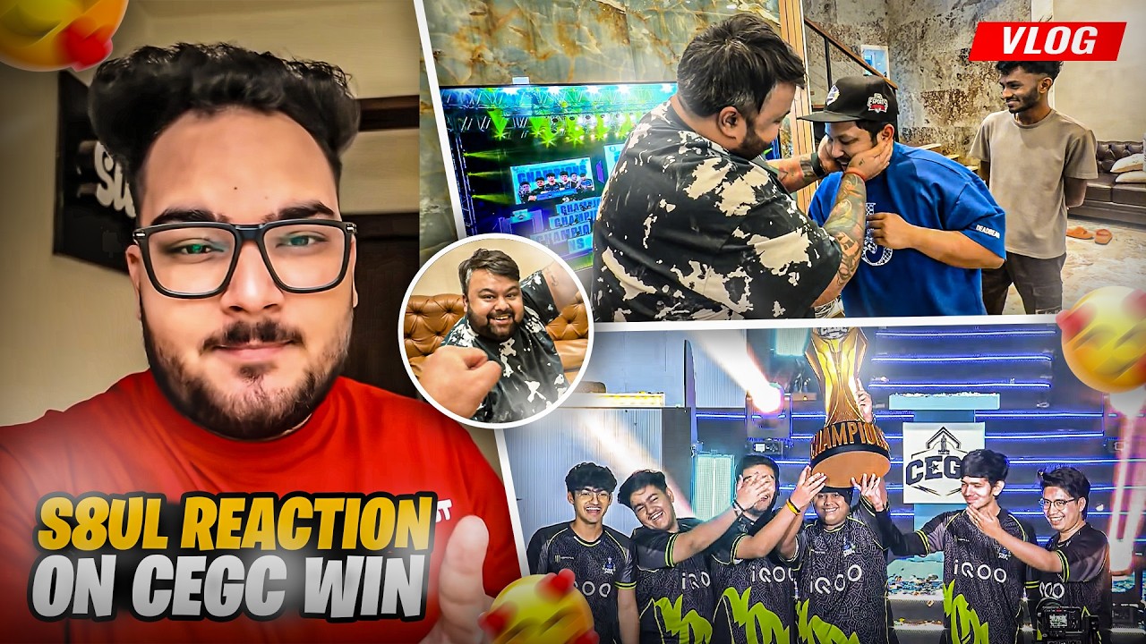 S8UL Reaction On Team IQOOSOUL Winning CEGC LAN ❤️🚀 | Vlog&nbsp;71&nbsp;#s8ul