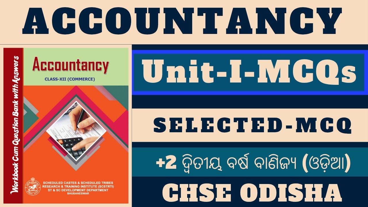 Accountancy MCQs II Unit-I II Selected MCQs II Final Accounts & NPO #chseodisha  +2 Commerce