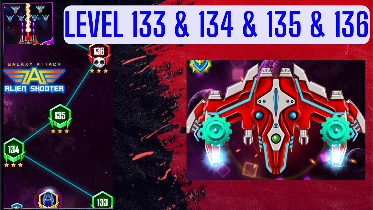 Alien Shooter Level 133 134 135 136 | Galaxy Attack Premium | Boss 34 Apache By Zambario Gamers