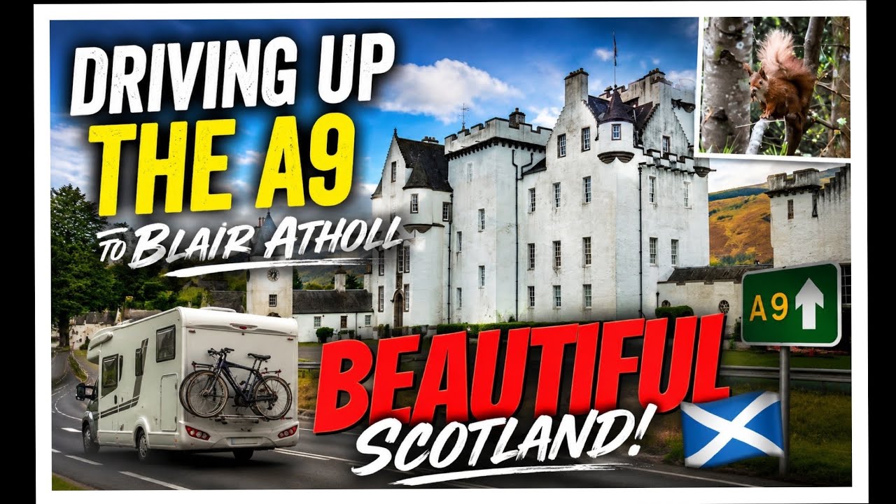 Day 2 – 🏴󠁧󠁢󠁳󠁣󠁴󠁿 Motorhoming 🚐 Up the A9 to Blair Atholl | Scenic Views, Bridges & Campsite Tour