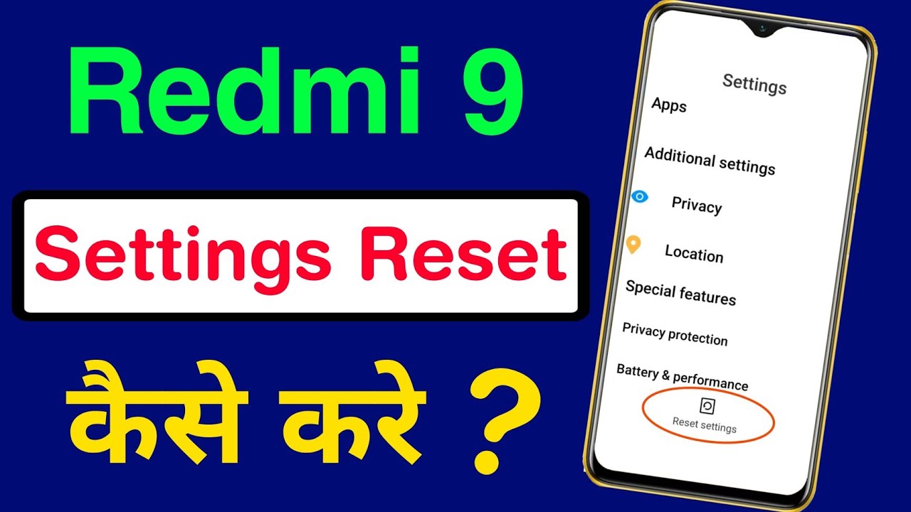 How to Reset Setting in Redmi 9 | Redmi 9 Ka Settings Reset Kaise Kare | Redmi 9 Settings Reset