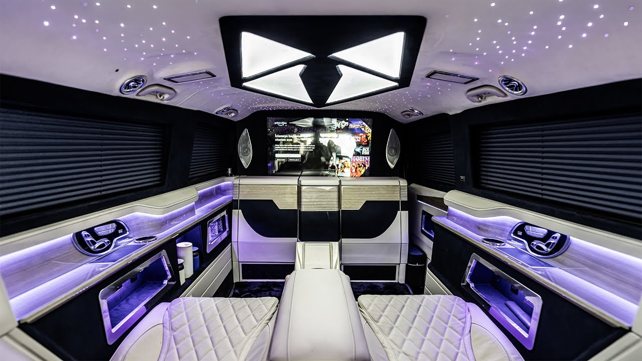 Ultimate Luxury With Robotic Seats: Mercedes V Class Interior Design