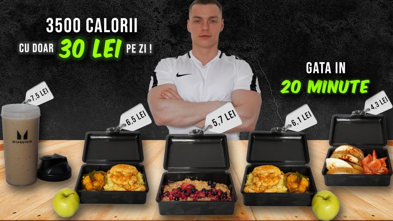 MENIU 3500CALORII CU DOAR 30 LEI PE ZI *gata in 20 de minute*