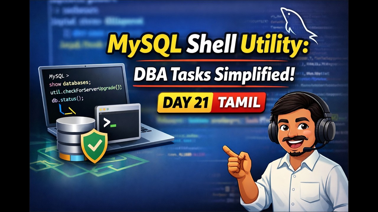 MySQL Shell Utility: DBA Tasks Simplified | Day 21 | Part 1 | Tamil