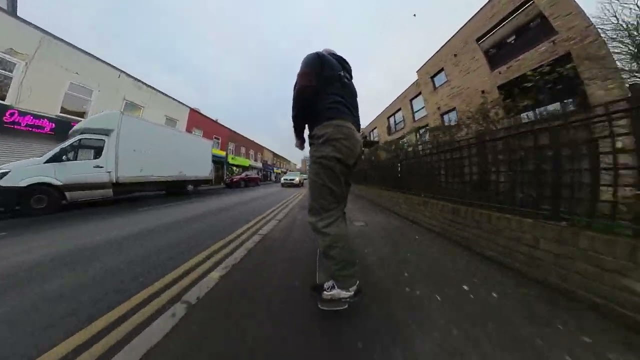 Cruising in Canning Town on Landyachtz Dinghy