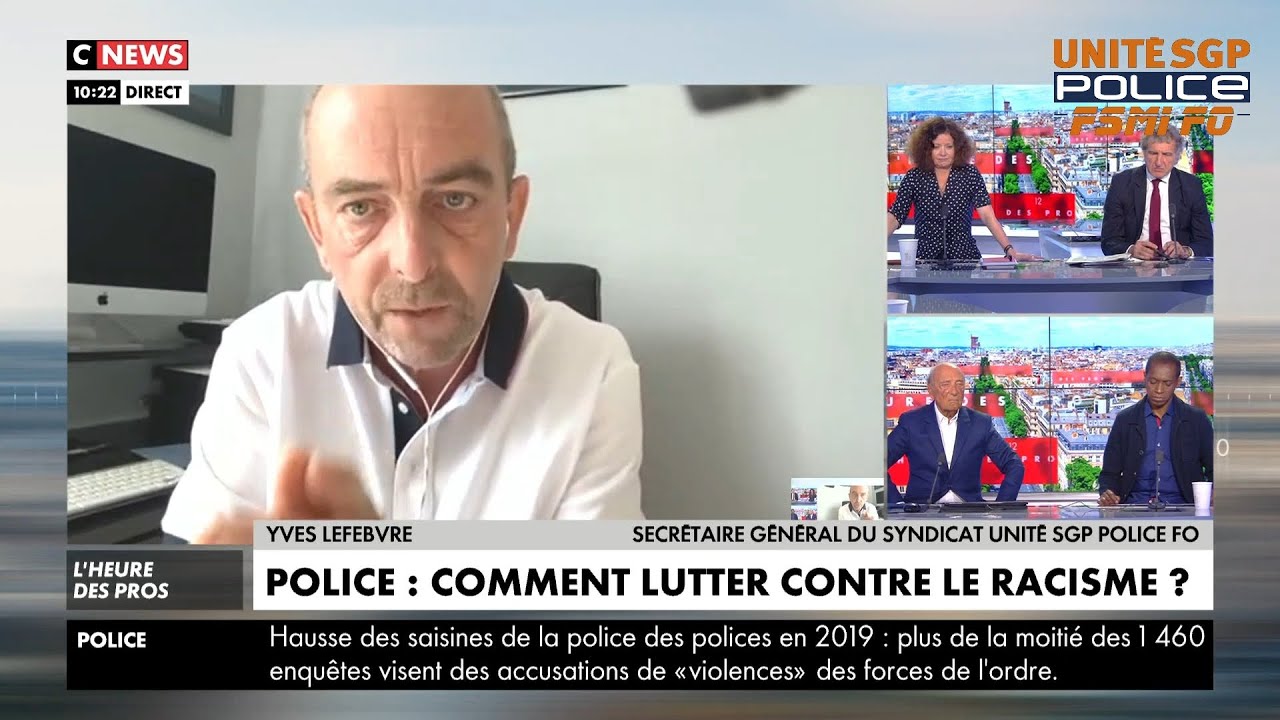 RACISME DANS LA POLICE ?  Yves LEFEBVRE s'exprime sur CNEWS