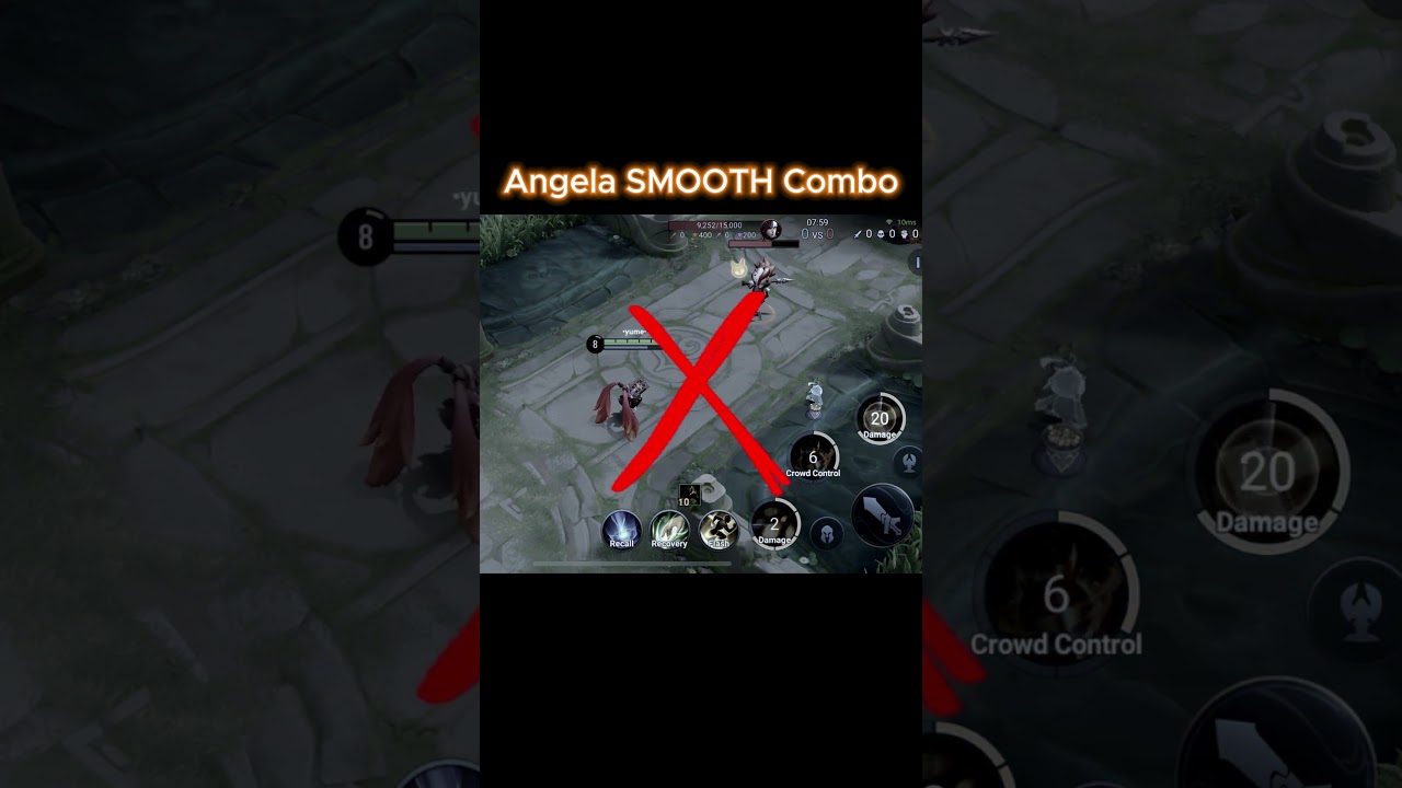 ✅ Angela Smooth Combo HOK #hok #honorofkings #angela#hoktutorial #honorofkingstutorial #shorts