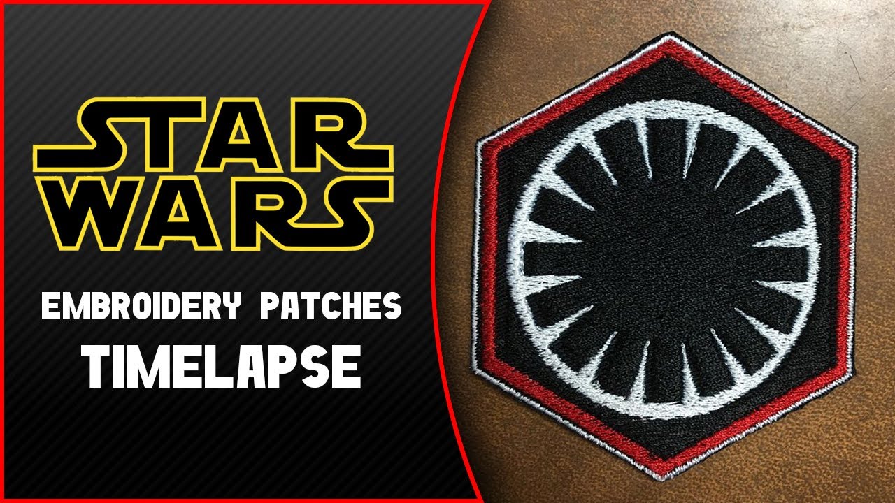 Star Wars The First Order Embroidery Patch TimeLapse | Embroidery Design