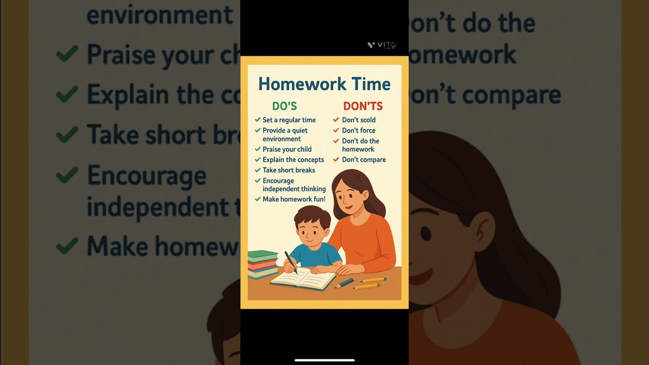 Homework Do’s & Don’ts ✏️ | Smart Parenting Tips 👩‍👦📚