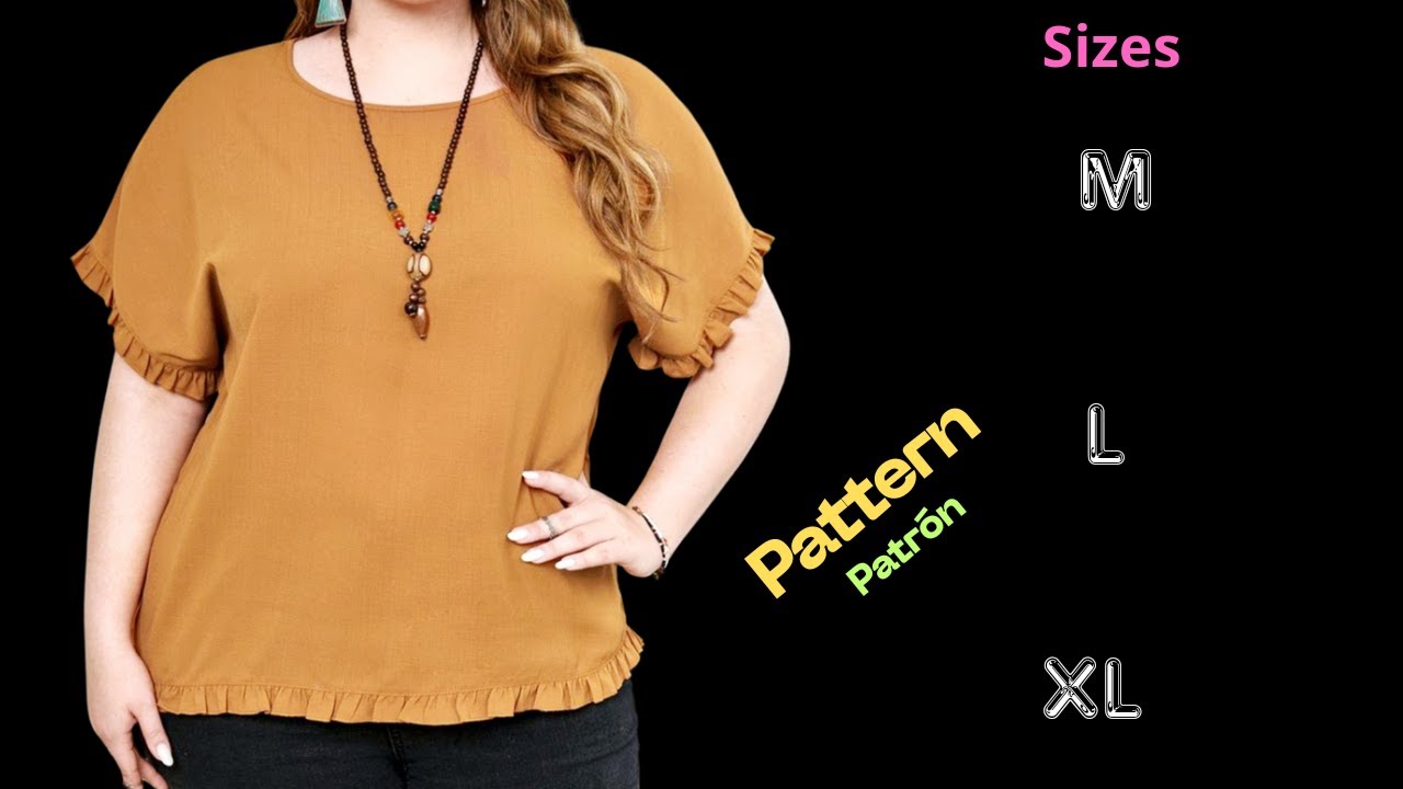 Lo M&aacute;s Nuevo de Patronaje para Principiantes, Blusa holgada a Medida para Dama