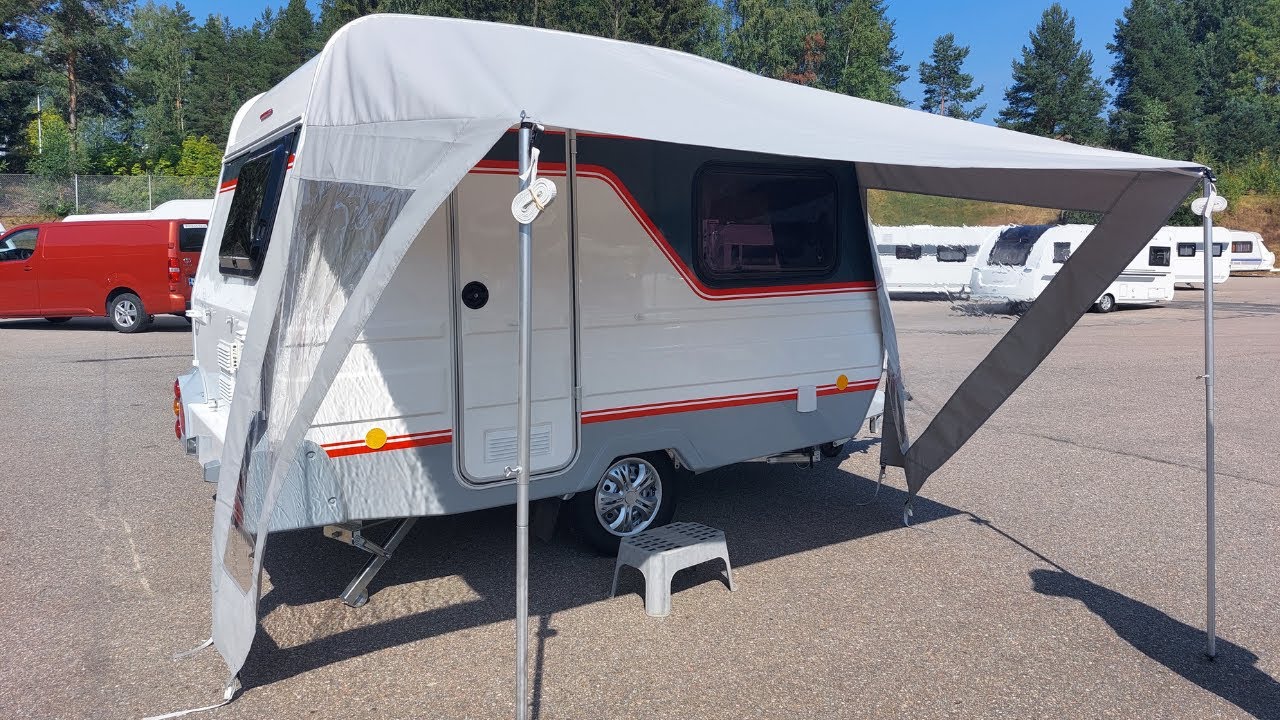 Poksi katoksen kokoaminen | Jyväs-Caravan ohje | Katos Poksi Svenska Tält