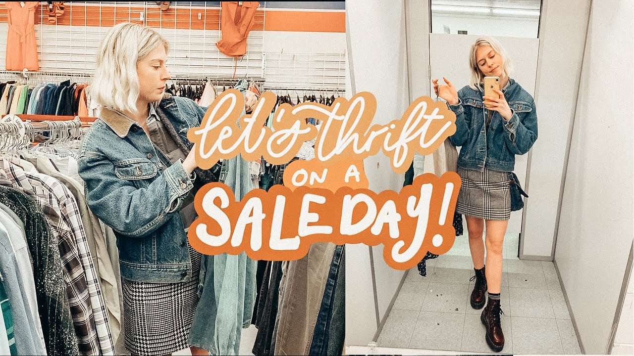 Thrift with me on a SALE DAY + thrift haul