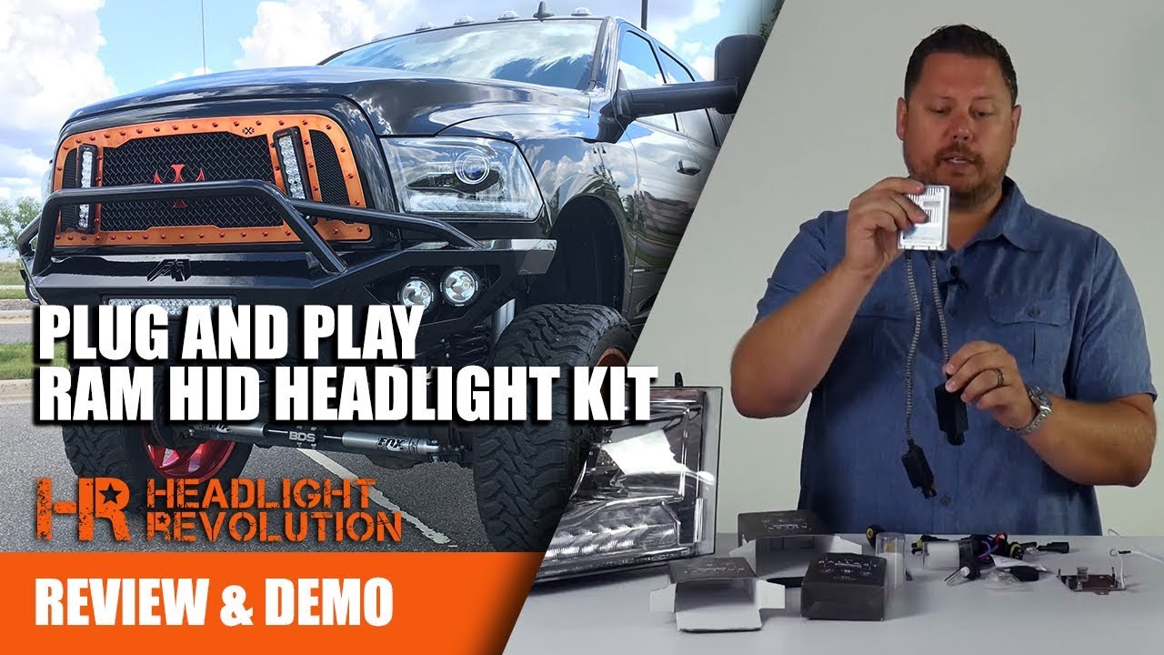 NEW AND BEST! 09-18 Dodge Ram 55w HID Plug and Play Kit - CANBUS / PWM Friendly!