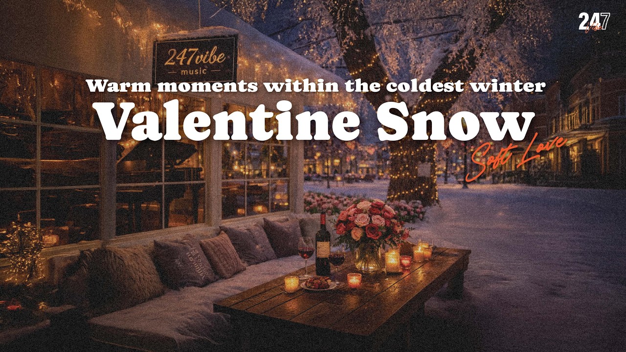 Valentine Snow • Cozy Winter Soft Music for February | Warm Love & Gentle Snowfall