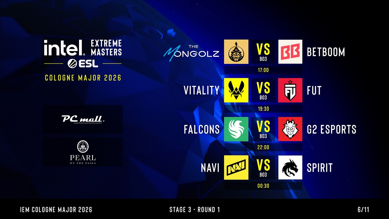 IEM Cologne Major 2026 - Stage 3 - Round 1 - MN cast
