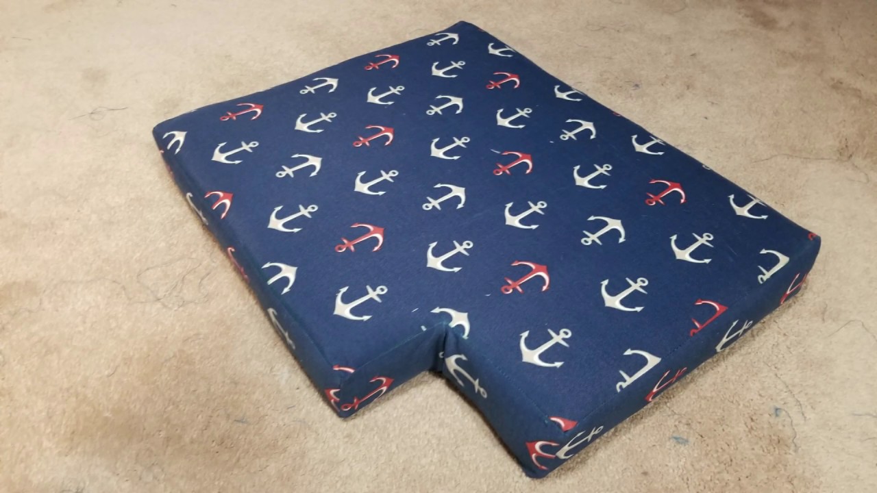Recovering a cushion with an inverted corner | upholstery
