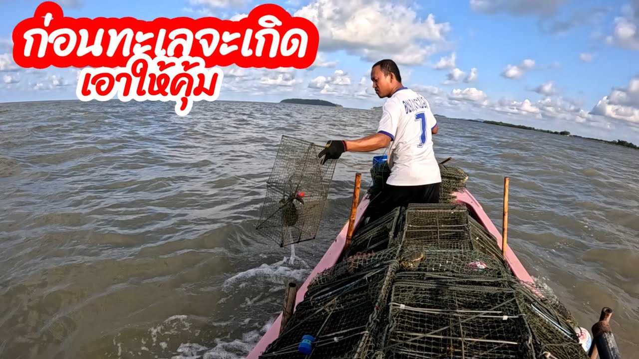 กู้ลอบดักปูทะเล🦀น้ำขุ่น.คลื่นดี.ไม่มีพลาด.ก่อนคลื่นจะใหญ่จนออกไม่ได้.ขอเน้นๆหน่อย!!EP.163