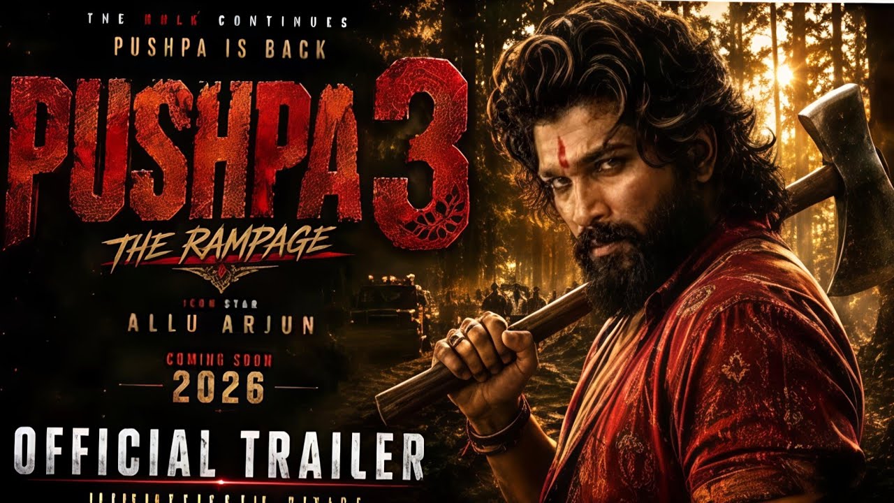 PUSHPA 3: THE RAMPAGE (2027) Trailer | Allu Arjun | Rashmika Mandanna | Sukumar | Fan Made Concept |