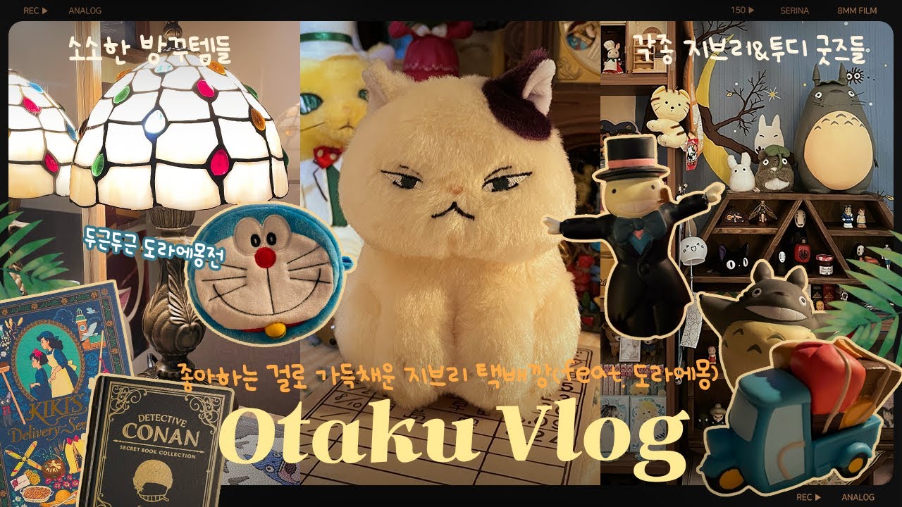[Otaku Vlog] 좋아하는 걸로 채워넣으며 룸투어 준비하는📦지브리 택배깡 브이로그(Feat. 도라에몽전💙) /귀를 기울이면/마녀배달부 키키/토토로/코난/센치행/오타쿠브이로그